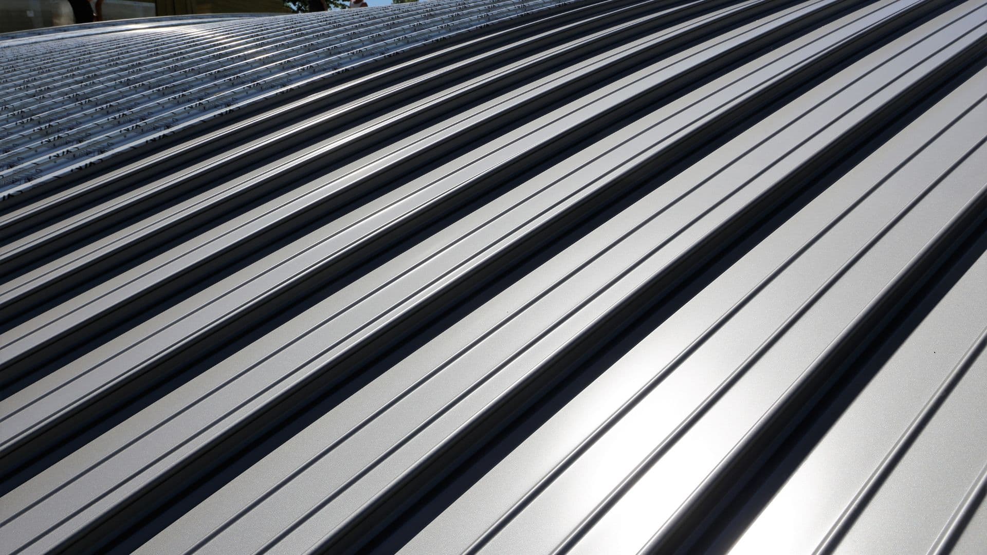 Standing seam metal roofing panel detail